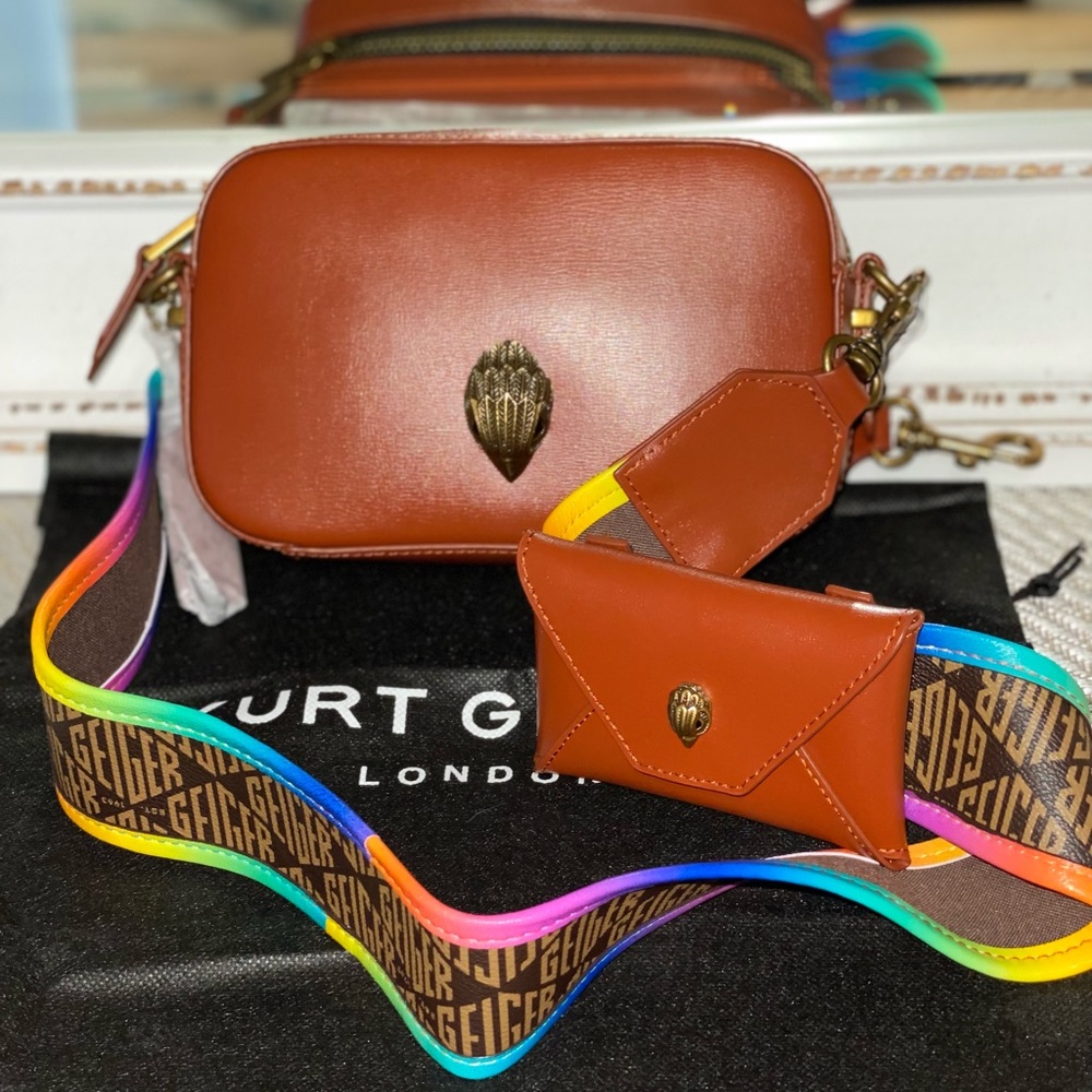 KURT GEIGER LONDON Shoreditch Rainbow Strap Camera Bag - Picture 7 of 9